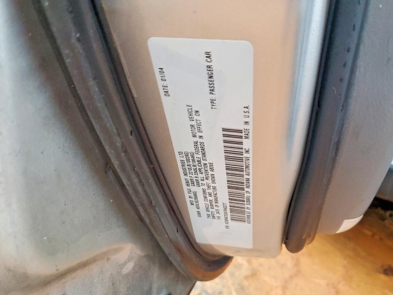 2004 Subaru Legacy Outback awp