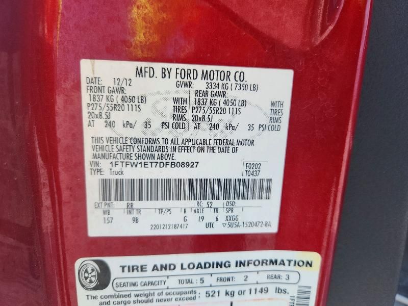 2013 Ford F150 Supercrew