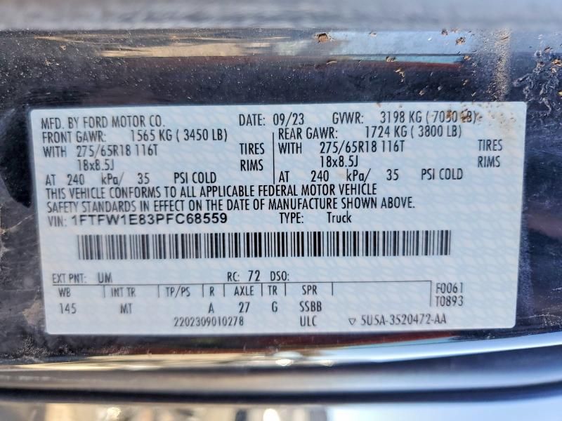 2023 Ford F150 Supercrew