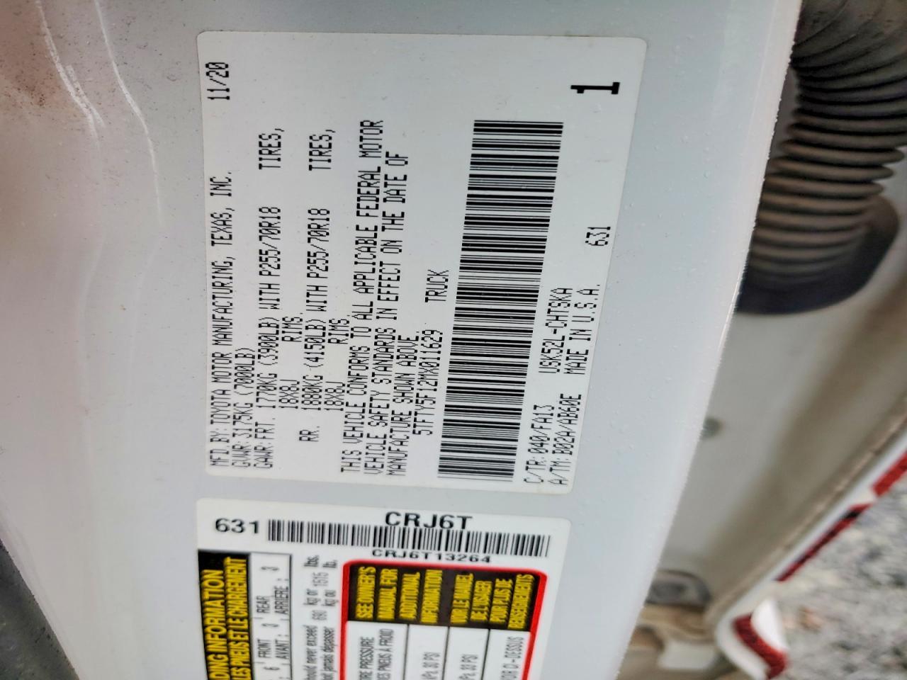 2021 Toyota Tundra SR