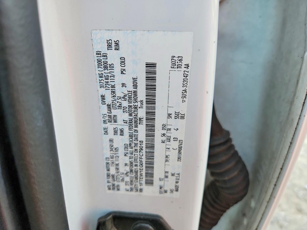2015 Ford F150 Supercrew