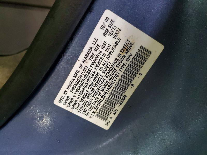 2010 Honda Odyssey exl