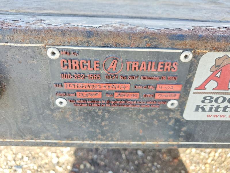 2002 Circle Equipment Trailer