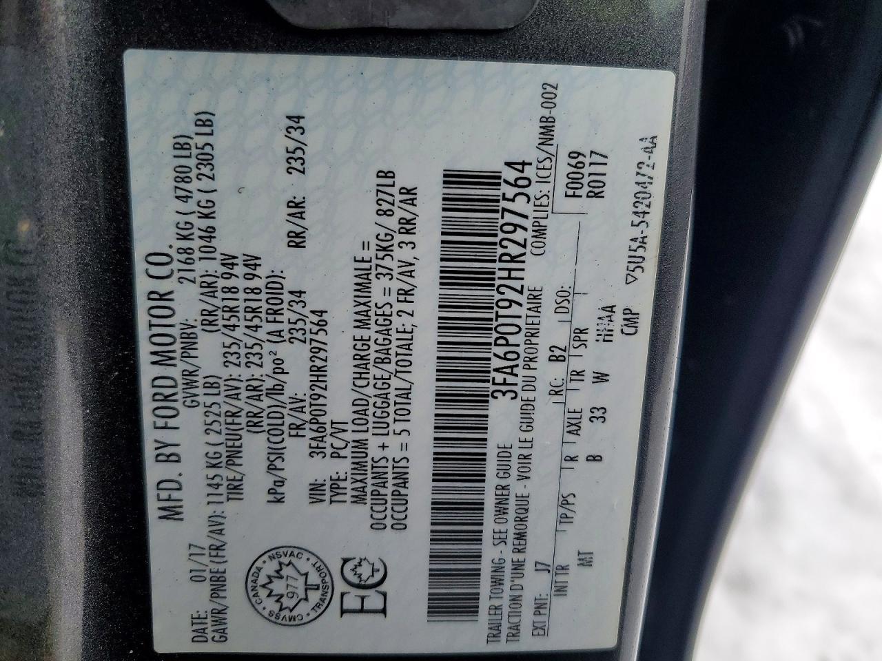 2017 Ford Fusion se