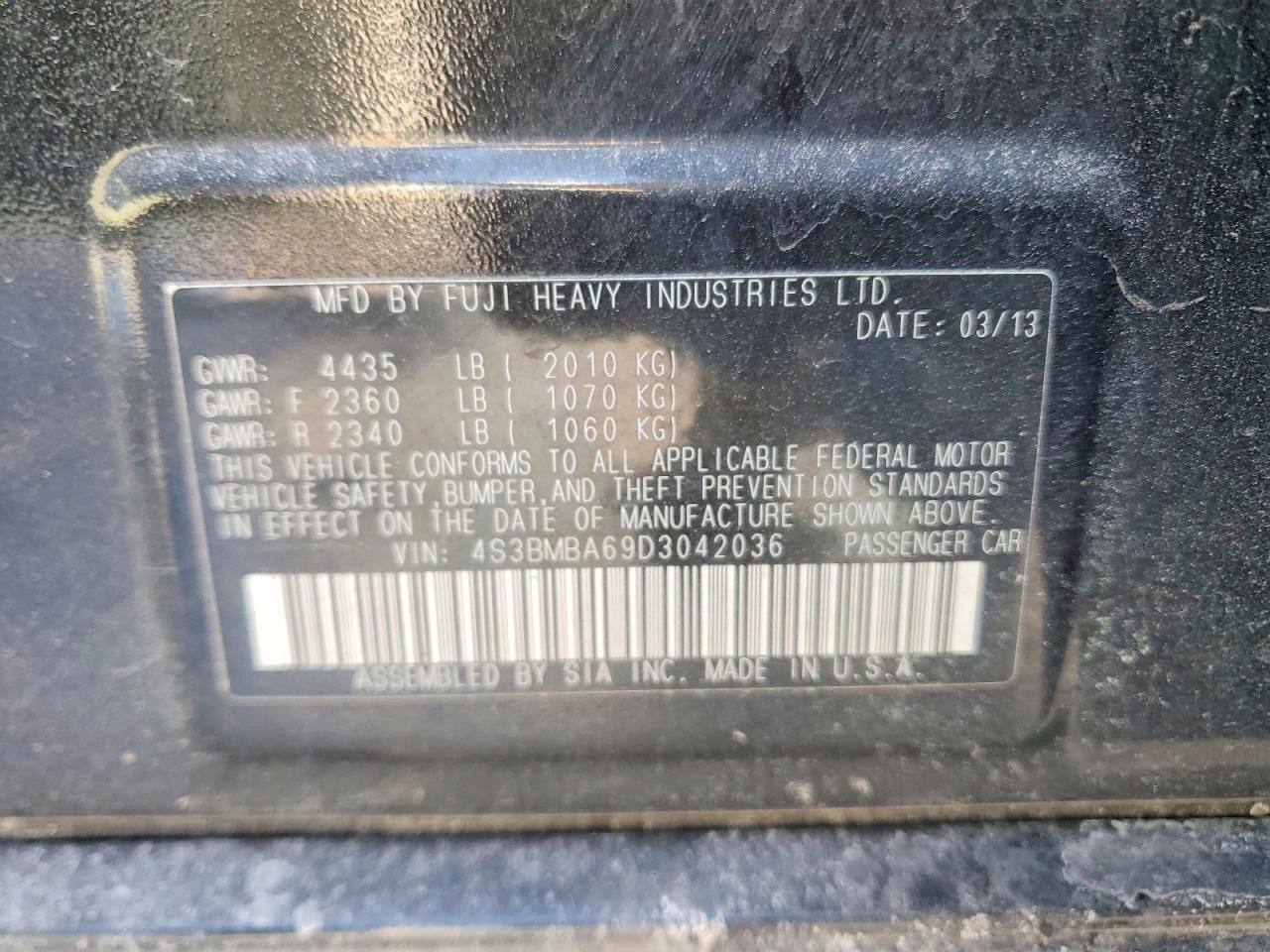2013 Subaru Legacy 2.5i