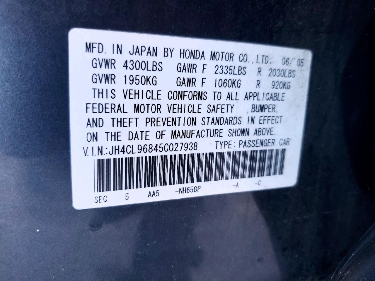 2005 Acura TSX