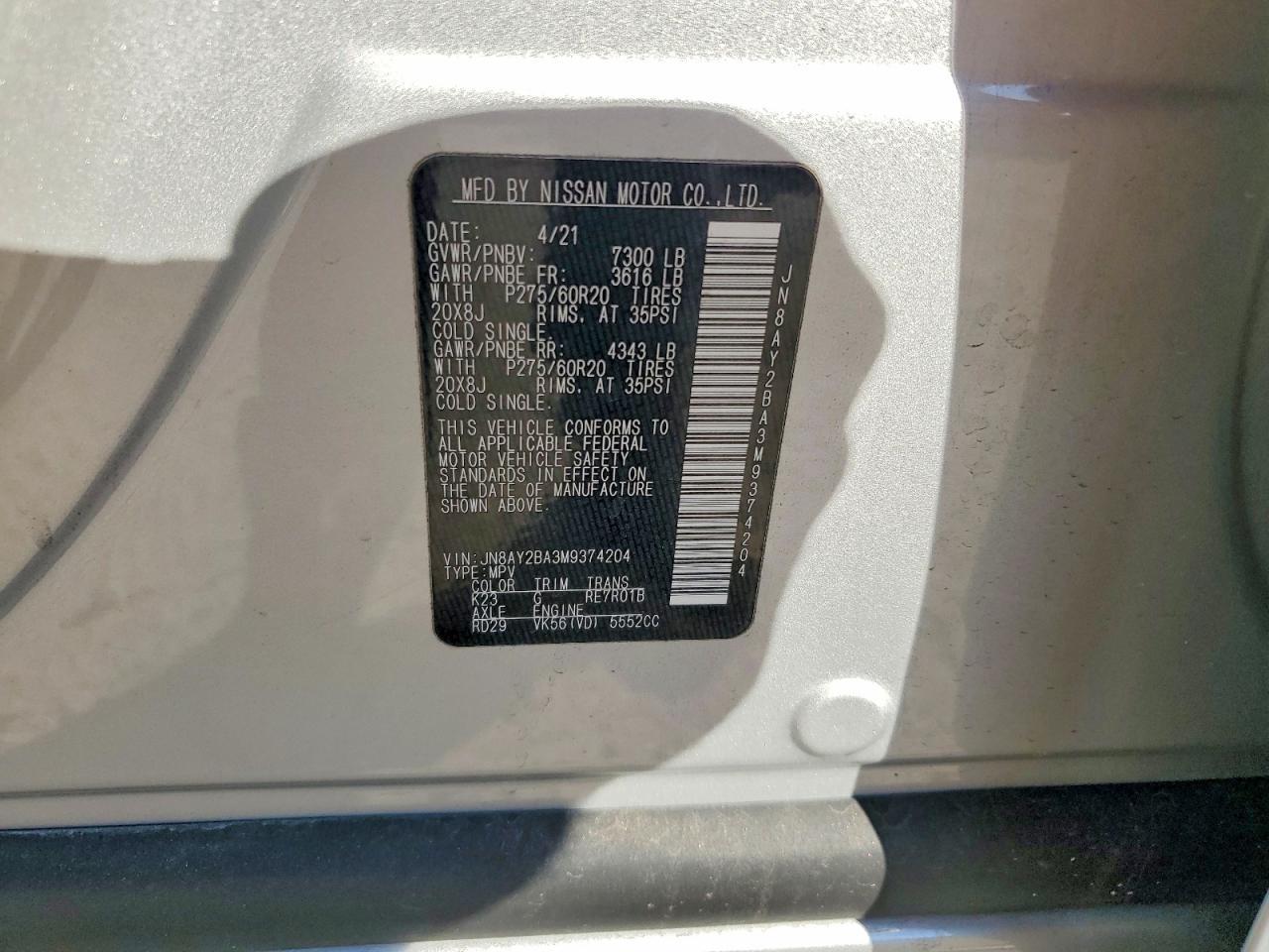 2021 Nissan Armada sl