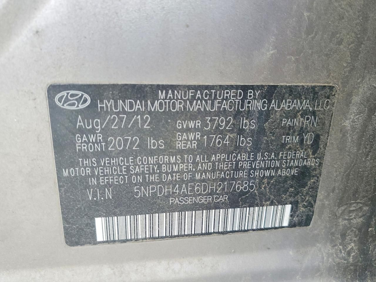 2013 Hyundai Elantra gls