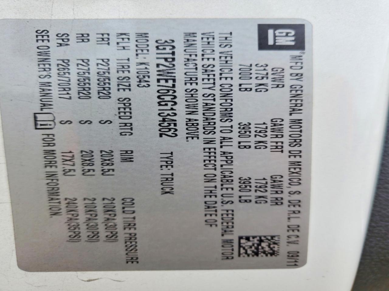 2012 GMC Sierra K1500 SLT