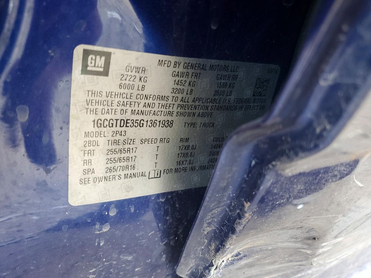 2016 Chevrolet Colorado Z71