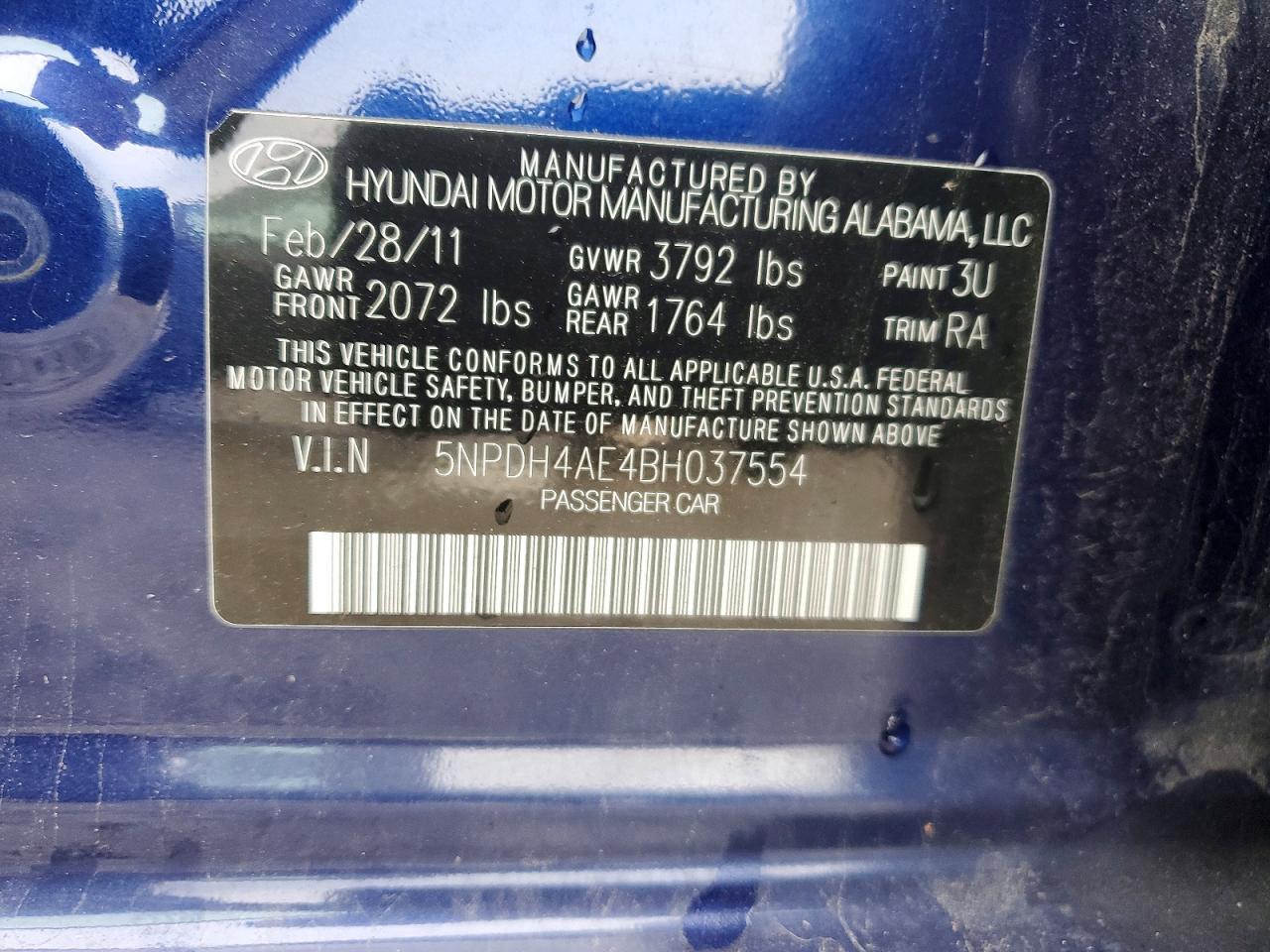 2011 Hyundai Elantra gls