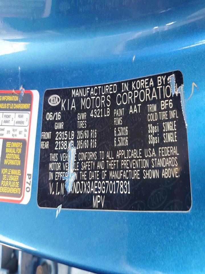 2016 KIA Soul ev +