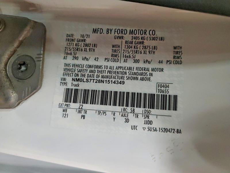 2022 Ford Transit Connect Delivery Van