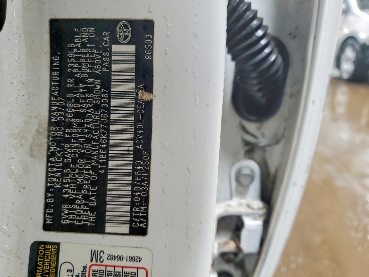 2007 Toyota Camry le
