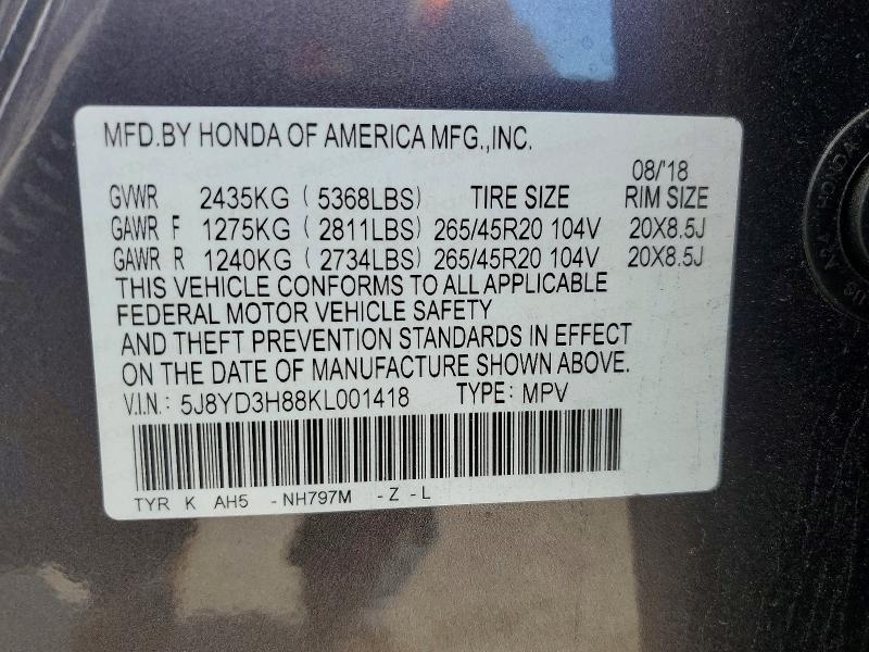 2019 Acura Mdx Advance