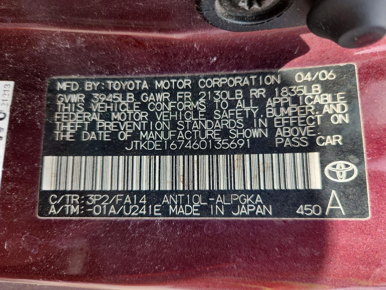 2006 Scion Tc Base