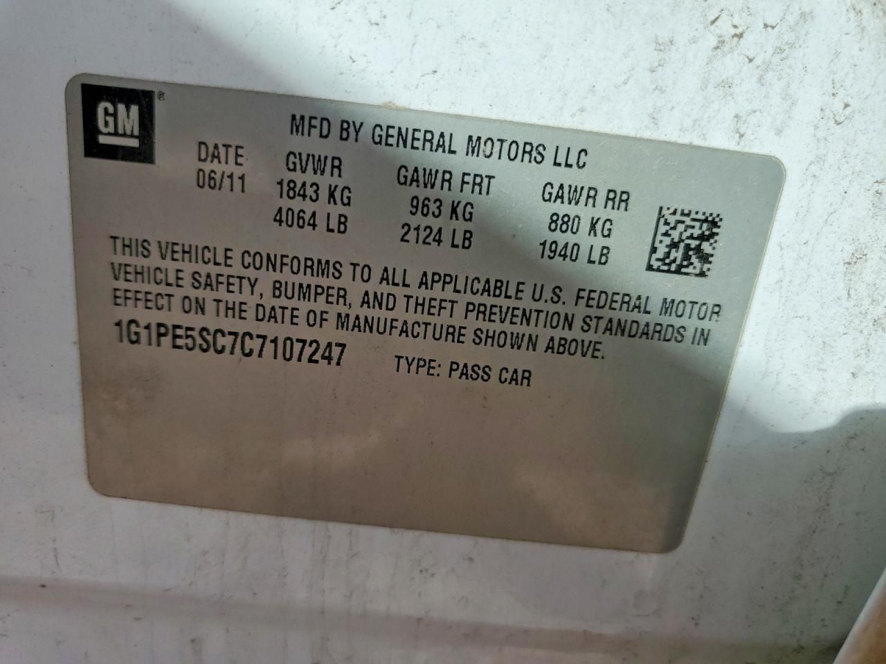 2012 Chevrolet Cruze lt