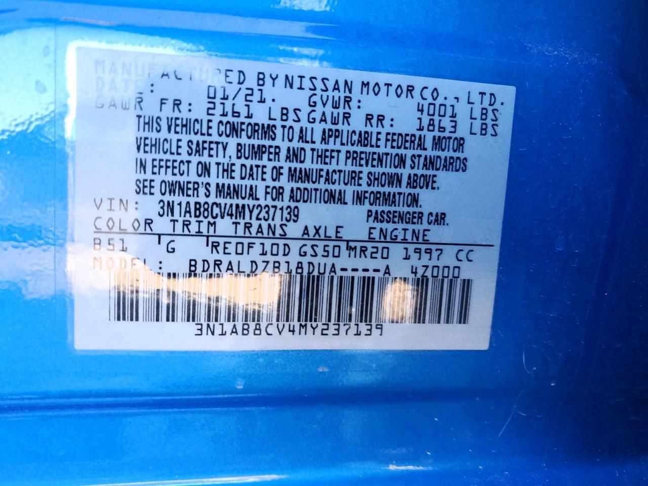 2021 Nissan Sentra sv