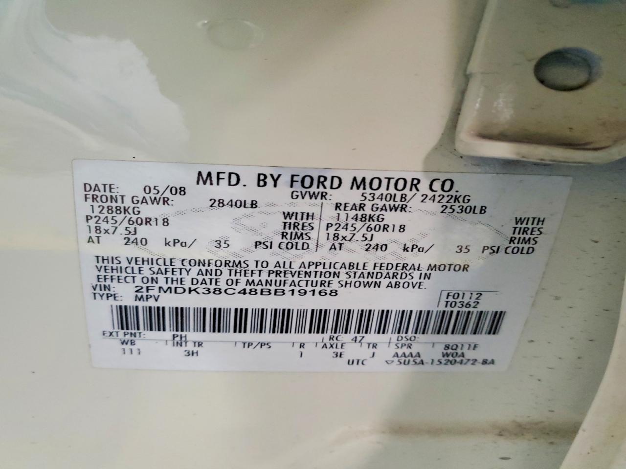 2008 Ford Edge sel