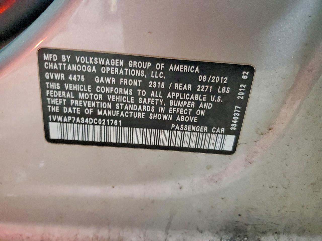 2013 Volkswagen Passat s