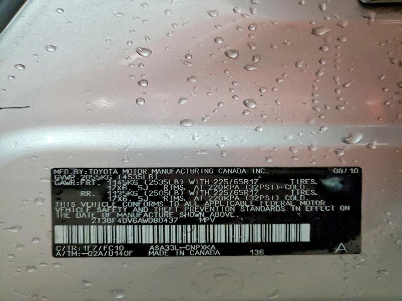 2010 Toyota Rav4 Base
