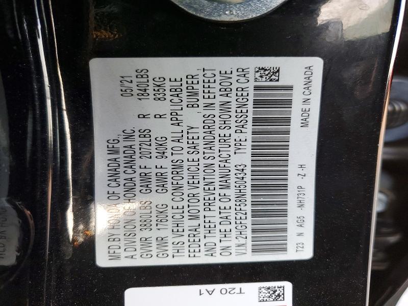 2022 Honda Civic Sport