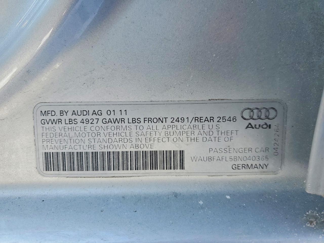 2011 Audi A4 Premium
