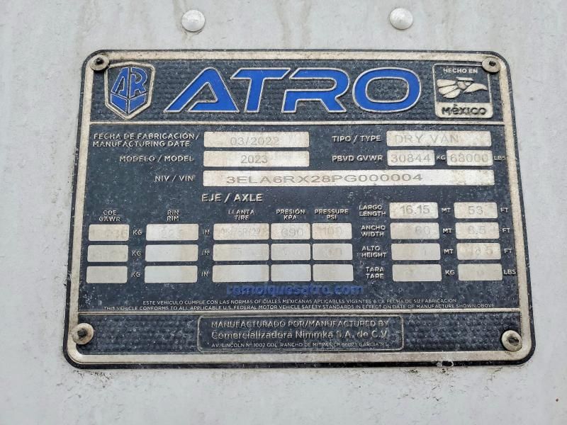 2023 Atro DRY Van Trailer