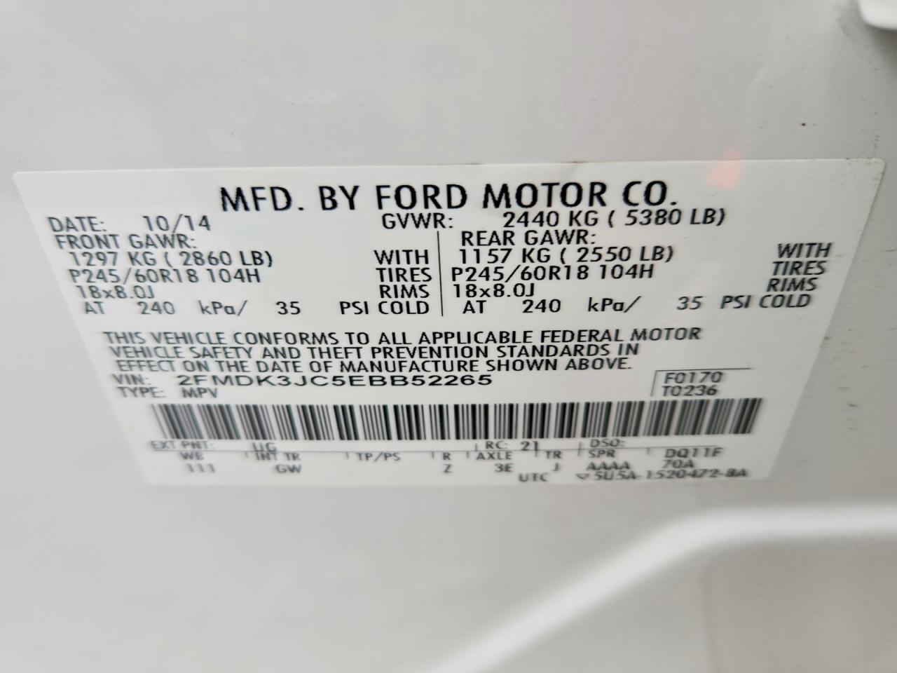 2014 Ford Edge sel