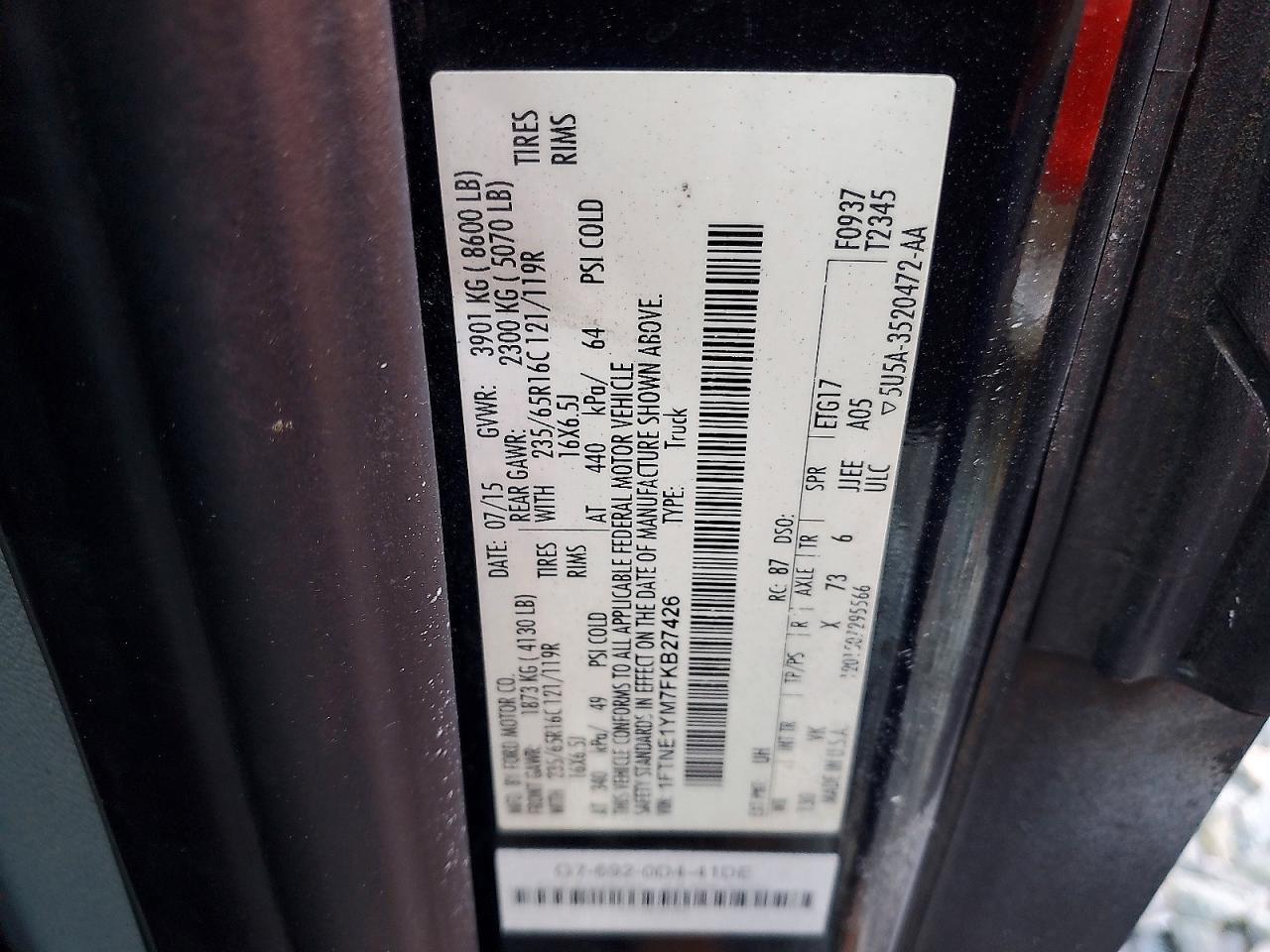 2015 Ford Transit 150 Utility / Service Van