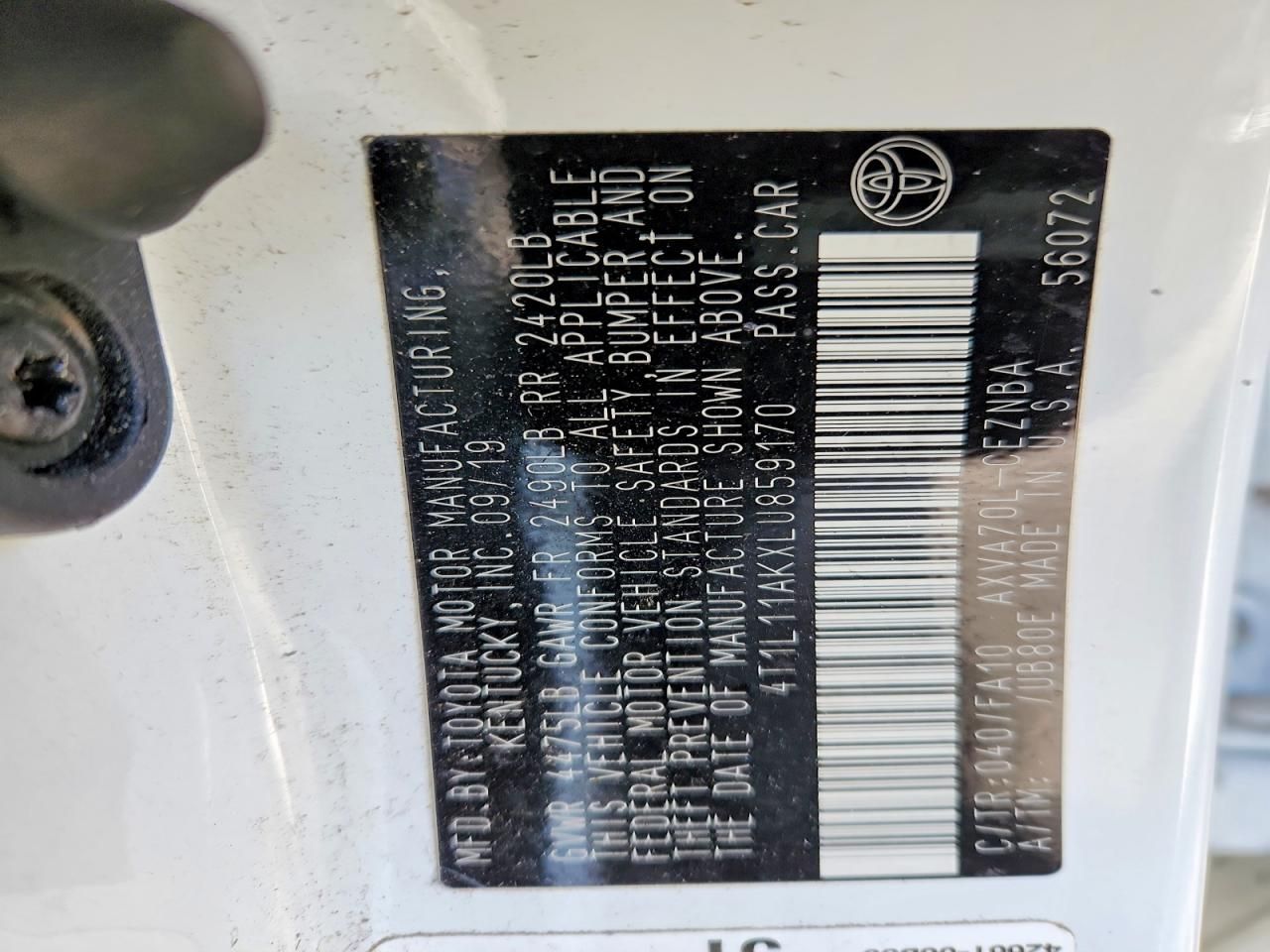 2020 Toyota Camry le