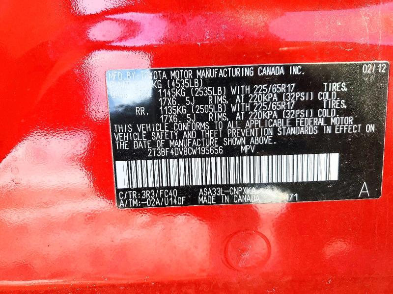 2012 Toyota Rav4 Base