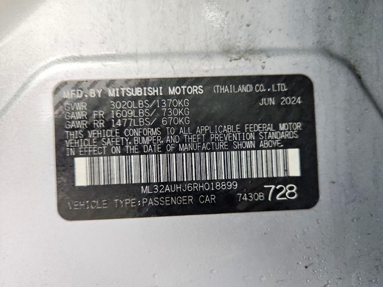 2024 Mitsubishi Mirage es
