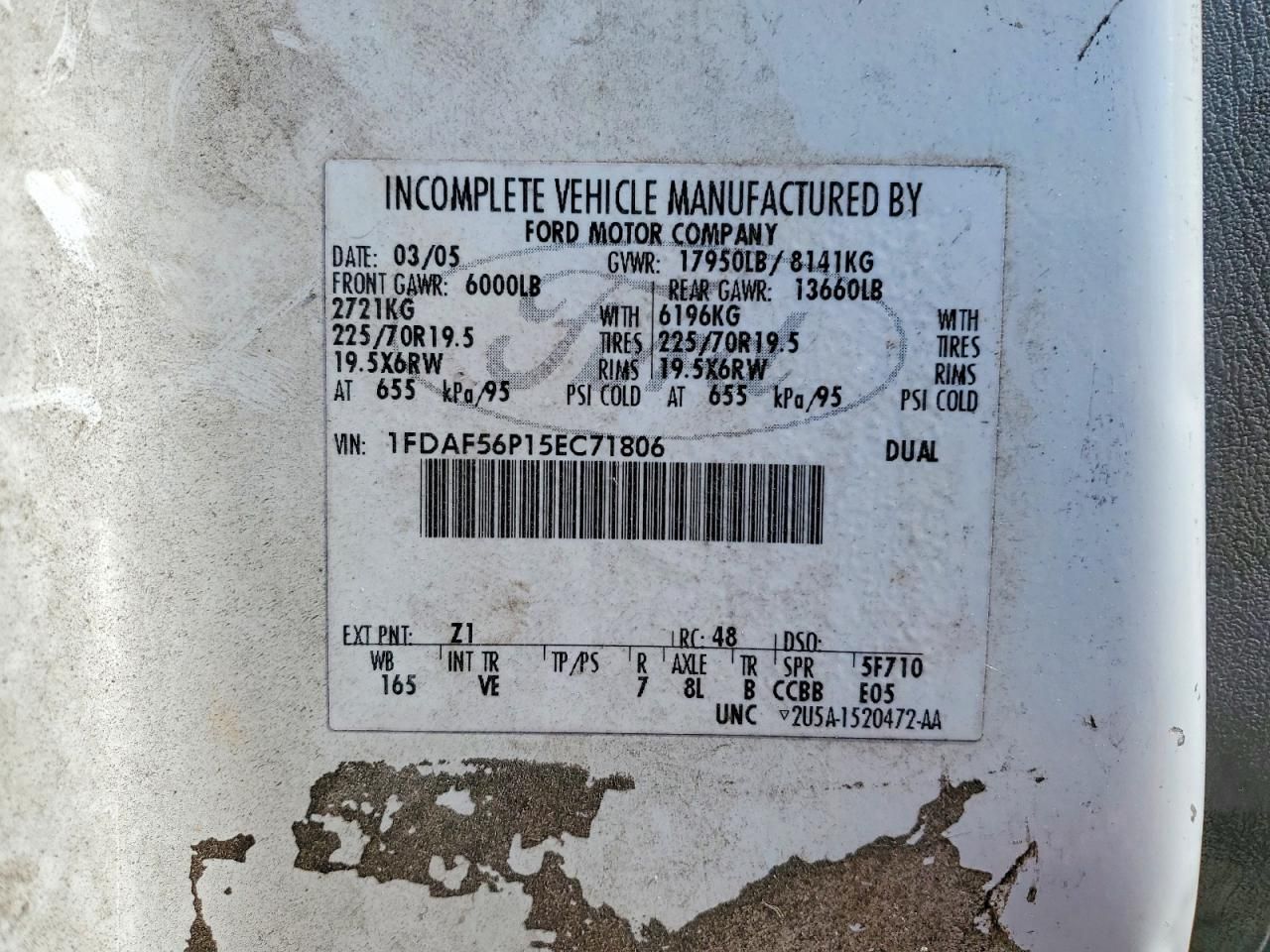 2005 Ford F550 Super Duty Bucket Truck