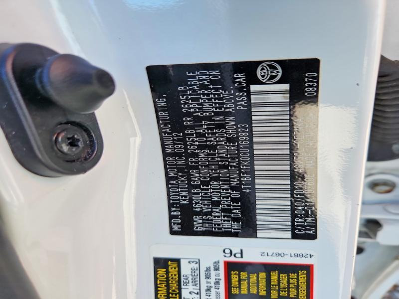 2012 Toyota Camry le