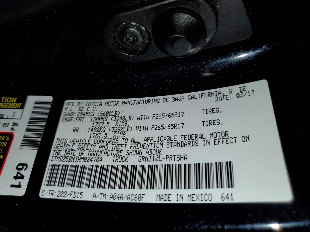 2017 Toyota Tacoma TRD Sport