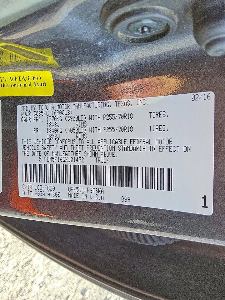 2016 Toyota Tundra SR5