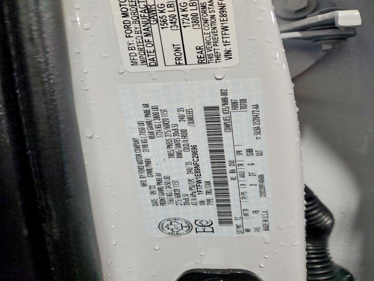 2022 Ford F150 Supercrew