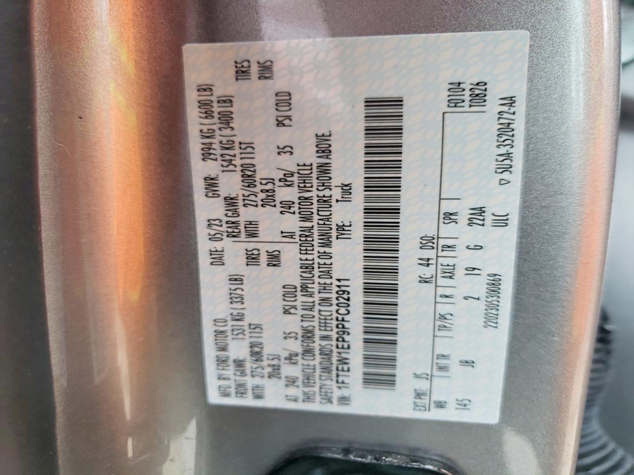2023 Ford F150 Supercrew