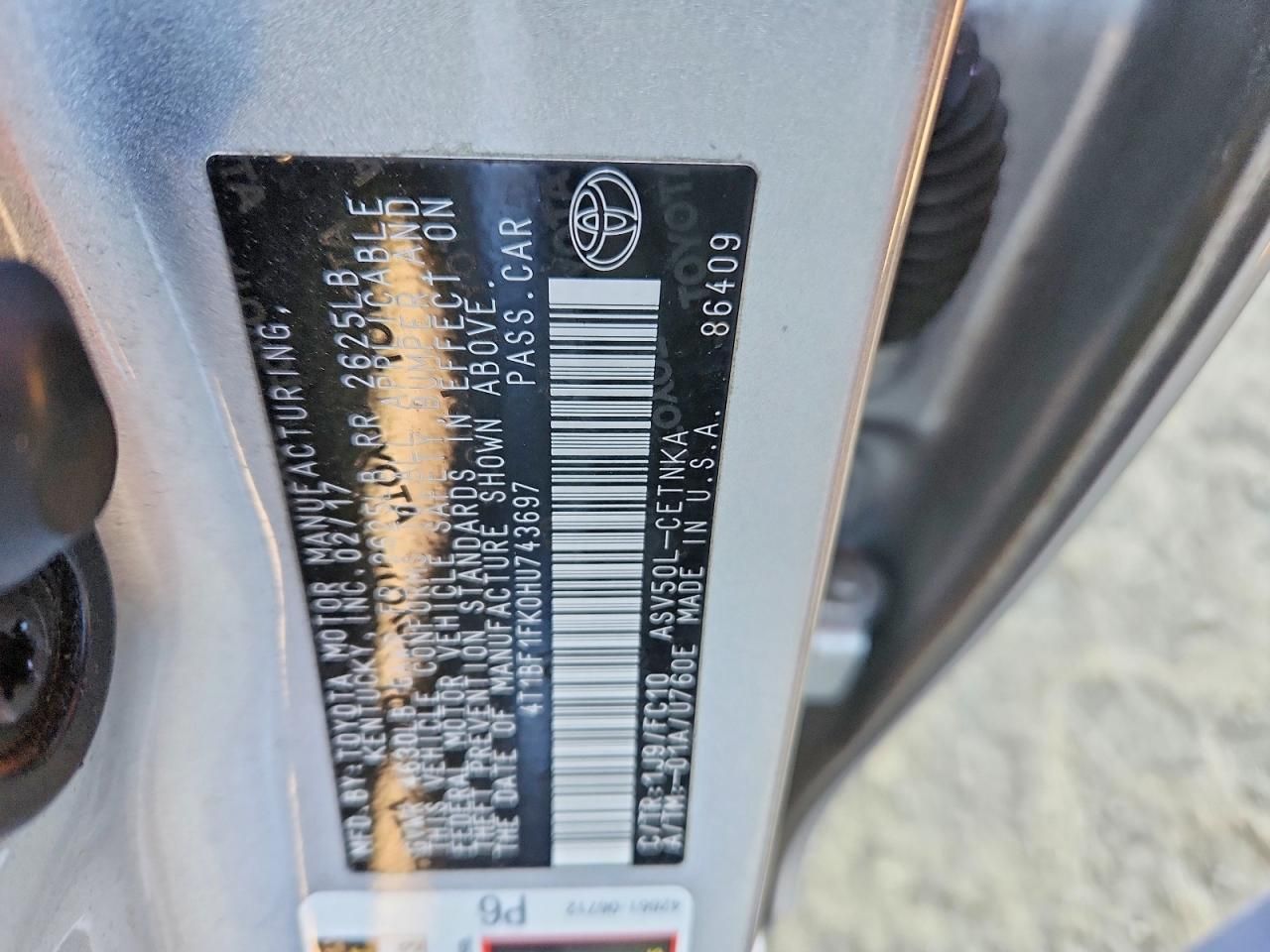 2017 Toyota Camry le