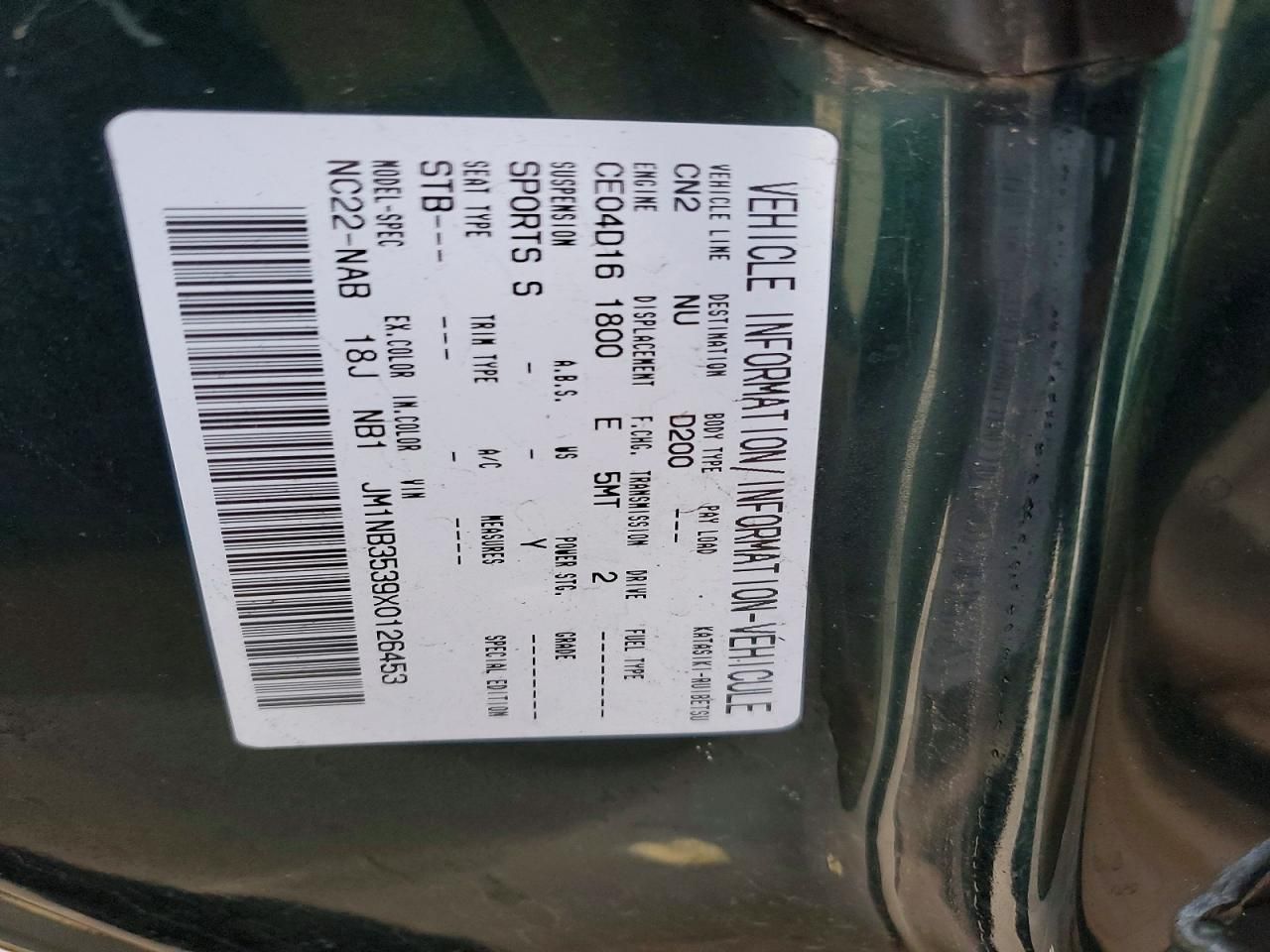 1999 Mazda Mx-5 Miata