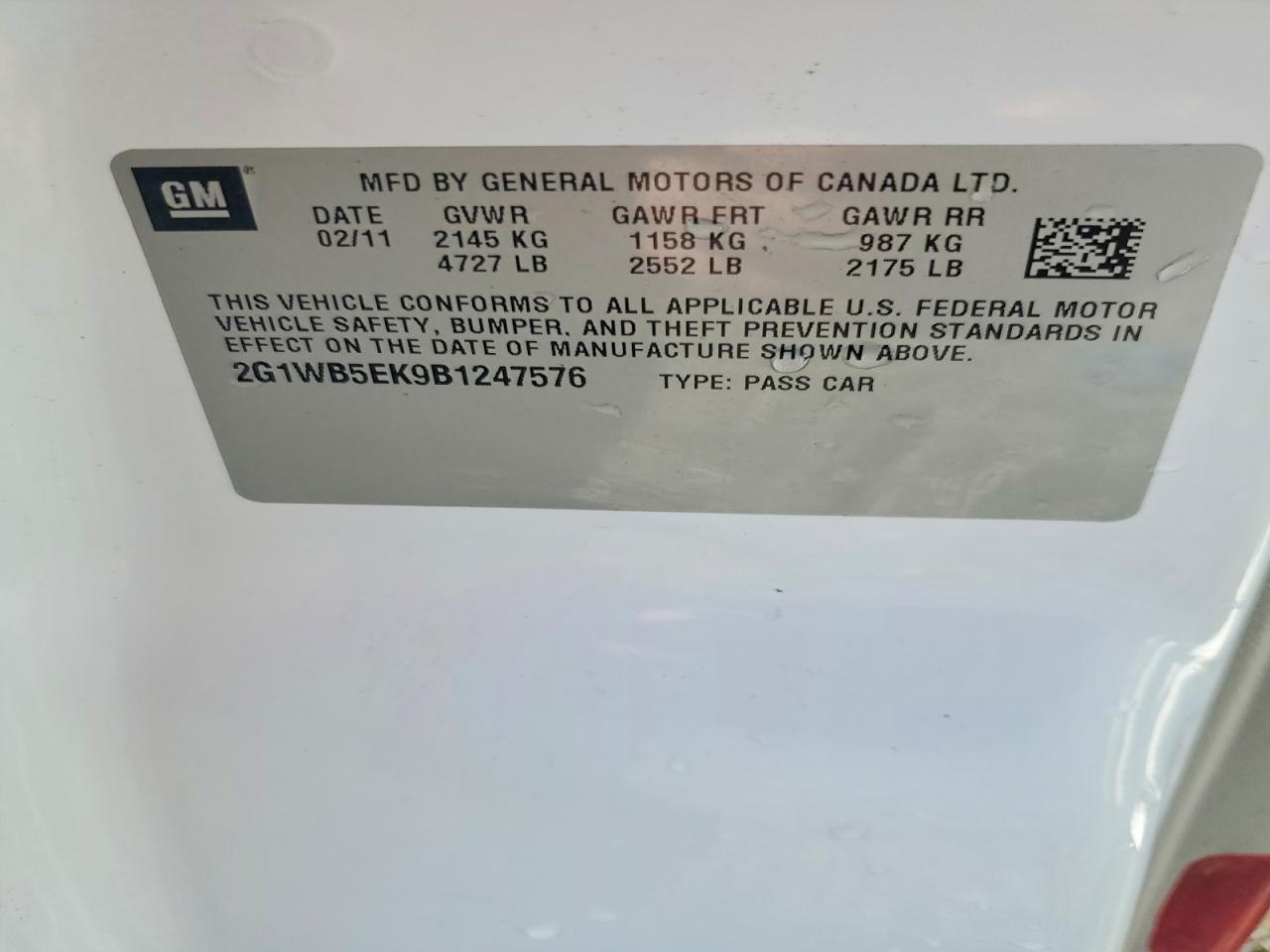 2011 Chevrolet Impala lt