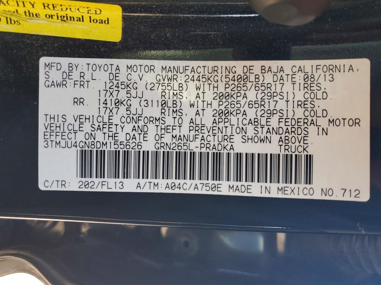 2013 Toyota Tacoma Prerunner V6