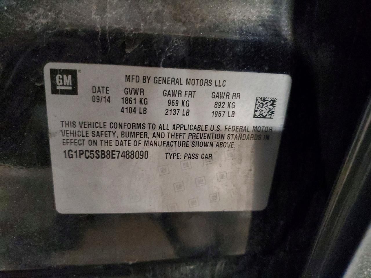 2014 Chevrolet Cruze lt