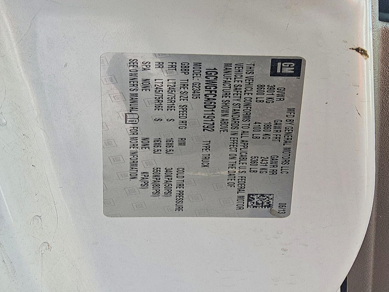 2013 Chev Express G2500