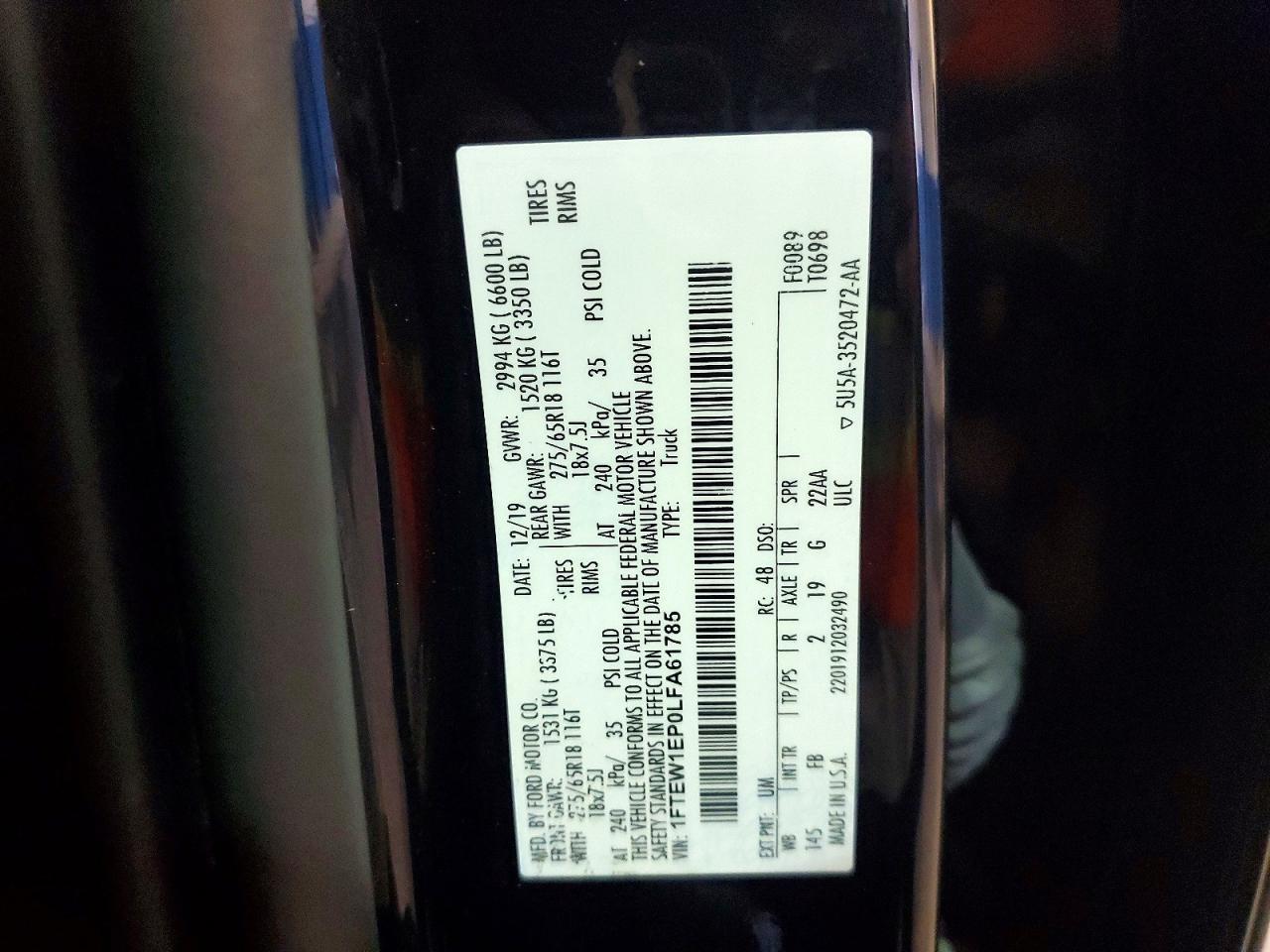 2020 Ford F150 Supercrew