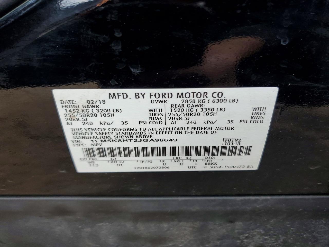 2018 Ford Explorer Platinum