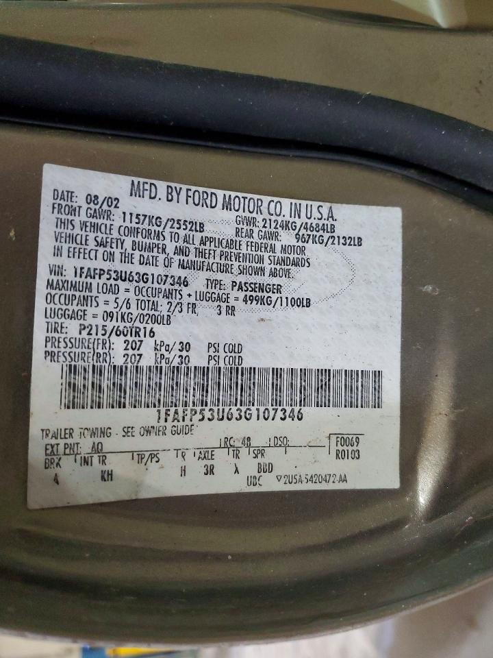 2003 Ford Taurus se