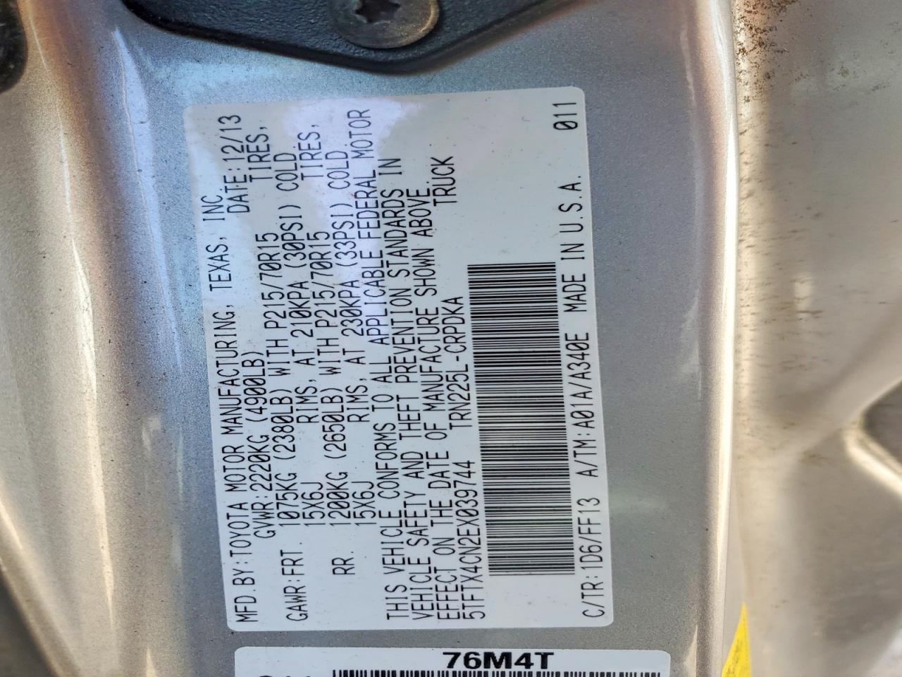 2014 Toyota Tacoma Base