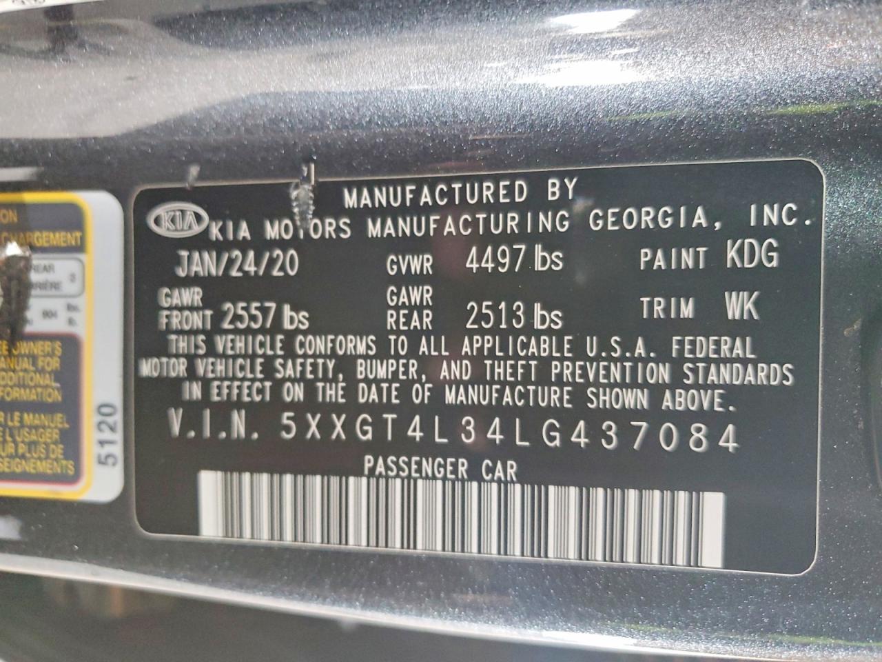 2020 KIA Optima lx